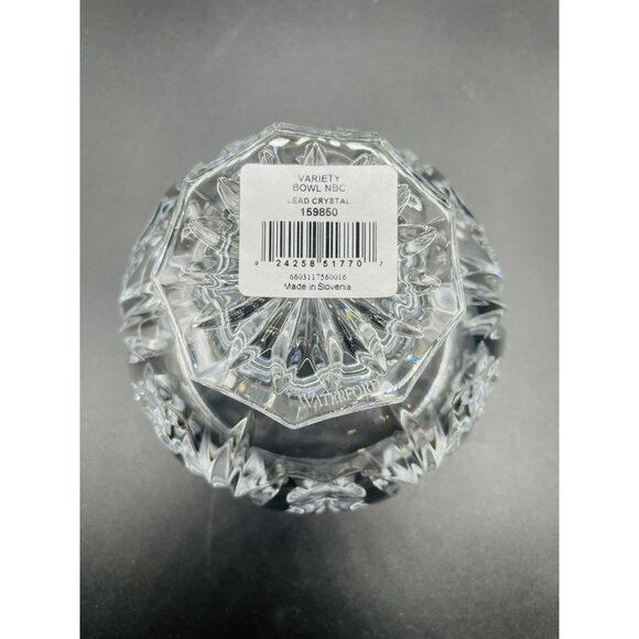 New In Box Waterford Lead Crystal Variety Bowl 5 Inches Across #159850 Footed - Picture 8 of 8